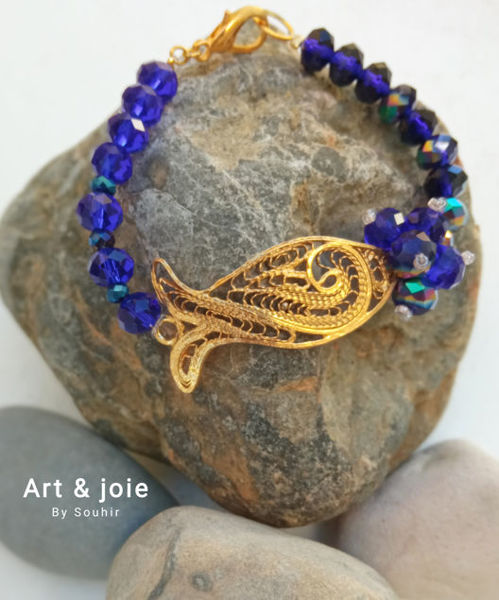 Image de Bracelet houta filigrane en bleu