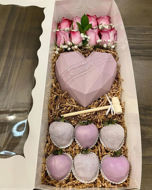 Image de Coffret box chocolats et fleurs