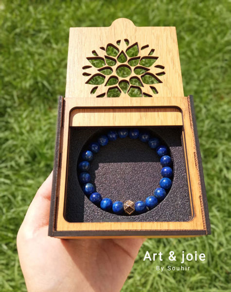 Image de Bracelet en pierres lapis-lazuli 