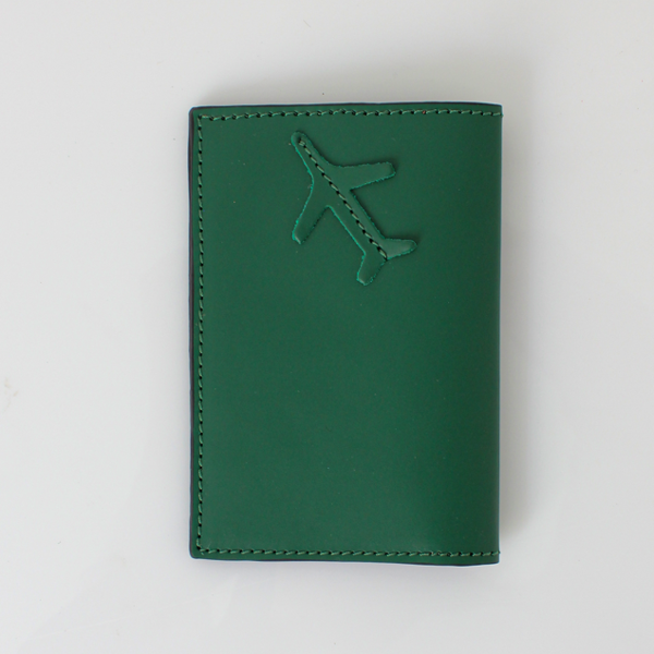 Image de Etui passeport AMANS cuir vert 
